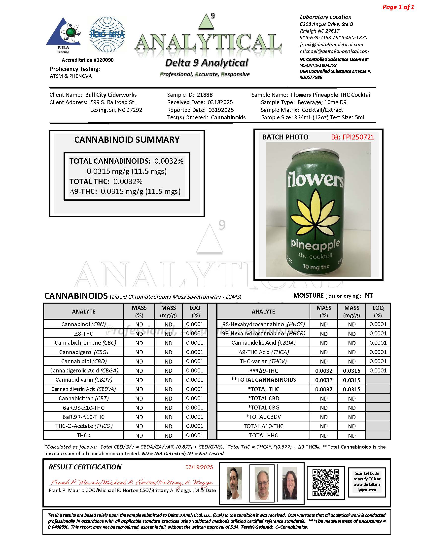 Pineapple THC Cocktail - 4 Pack